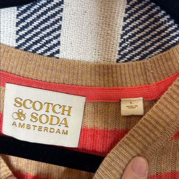 Scotch & Soda Puff Sleeve Striped Knit Sweater - Picture 5 of 6